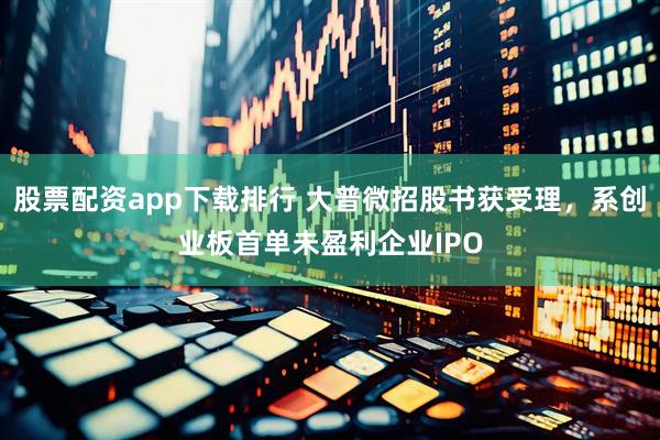 股票配资app下载排行 大普微招股书获受理，系创业板首单未盈利企业IPO